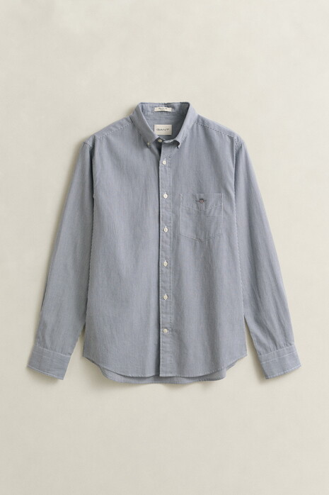 Gant Poplin Banker Stripe Button Down Overhemd Persian Blue