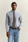 Gant Poplin Banker Stripe Button Down Overhemd Persian Blue