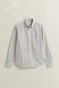 Gant Poplin Banker Stripe Button Down Overhemd Pewter Grey