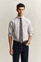 Gant Poplin Banker Stripe Button Down Overhemd Pewter Grey