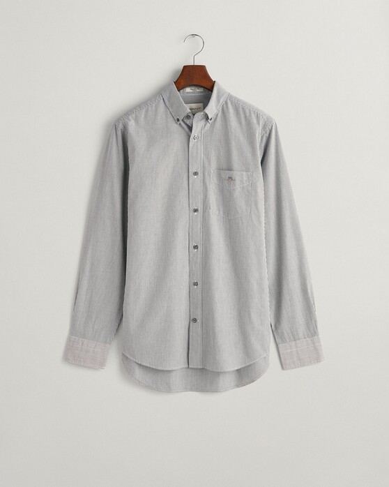 Gant Poplin Banker Stripe Button Down Overhemd Zwart