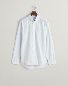Gant Poplin Banker Stripe Button Down Shirt Light Blue