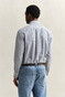 Gant Poplin Banker Stripe Button Down Shirt Persian Blue