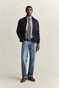Gant Poplin Banker Stripe Button Down Shirt Persian Blue