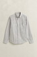 Gant Poplin Banker Stripe Button Down Shirt Pewter Grey