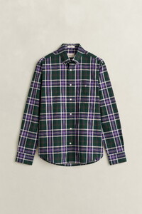 Gant Poplin Check Button-Down Shirt Dark Emerald