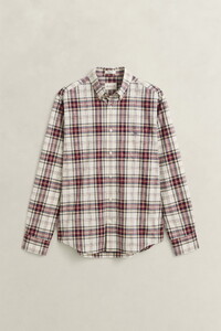 Gant Poplin Check Button-Down Shirt Deep Grape Wine
