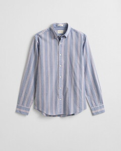 Gant Poplin Fil-à-Fil Triple Stripe Overhemd College Blue