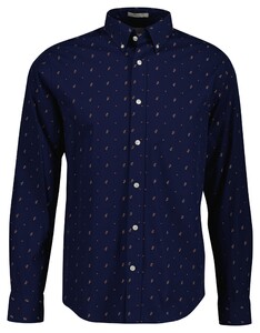 Gant Poplin Mini Paisley Fil Coupé Overhemd Classic Blue