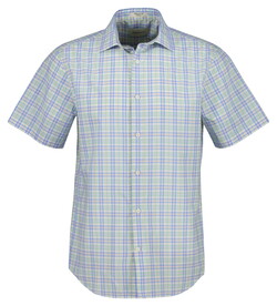 Gant Poplin Multi Check Overhemd Lavendel Blauw