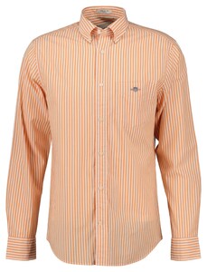 Gant Poplin Stripe Button Down Overhemd Deep Orange
