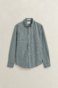 Gant Poplin Stripe Button-Down Shirt Dark Emerald