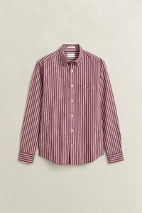Gant Poplin Stripe Button-Down Shirt Deep Grape Wine