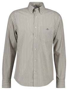 Gant Poplin Stripe Button-Down Shirt Mist Taupe