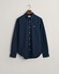 Gant Poplin Uni Slim Button Down Subtle GANT Shield Embroidery Overhemd Marine