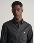Gant Poplin Uni Slim Button Down Subtle GANT Shield Embroidery Overhemd Zwart