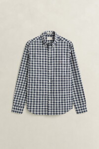 Gant Poplin Yarn Dyed Check Pattern Shirt Dark Emerald