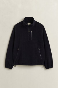 Gant Premium Comfort Half-Zip Fleece Trui Avond Blauw