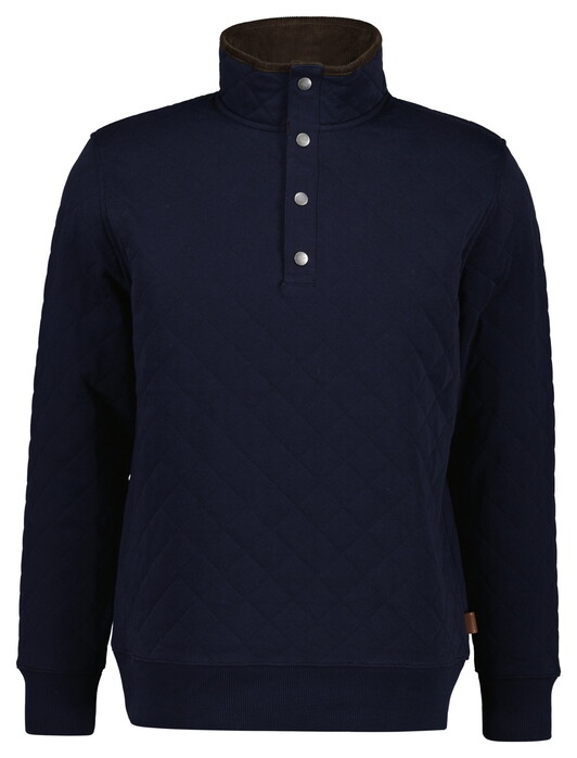 Gant Quilted Sweat Half Zip Trui Avond Blauw