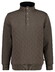 Gant Quilted Sweat Half Zip Trui Faded Taupe