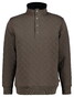 Gant Quilted Sweat Half Zip Trui Faded Taupe