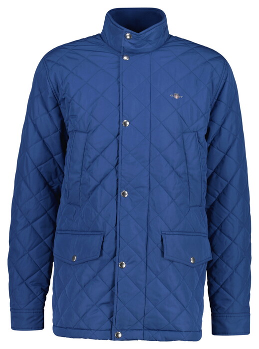 Gant Quilted Windcheater Mid-Length Jacket Vintage Blue
