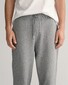 Gant Regular Sweatpants Ribbed Waistband Joggingbroek Grijs Melange