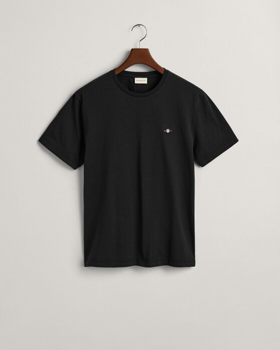 Gant Regular Uni Fine Shield Embroidery T-Shirt Black