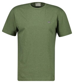 Gant Regular Uni Fine Shield Embroidery T-Shirt Dark Cactus Melange