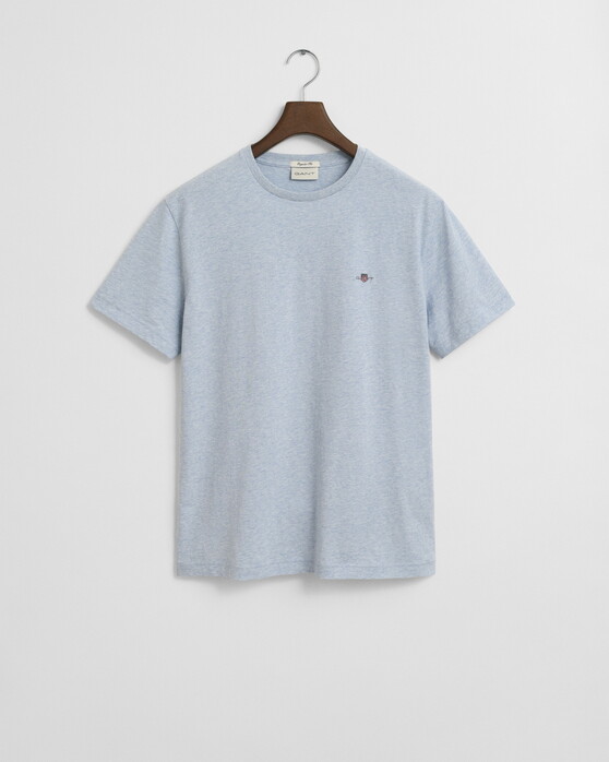 Gant Regular Uni Fine Shield Embroidery T-Shirt Ice Blue Melange