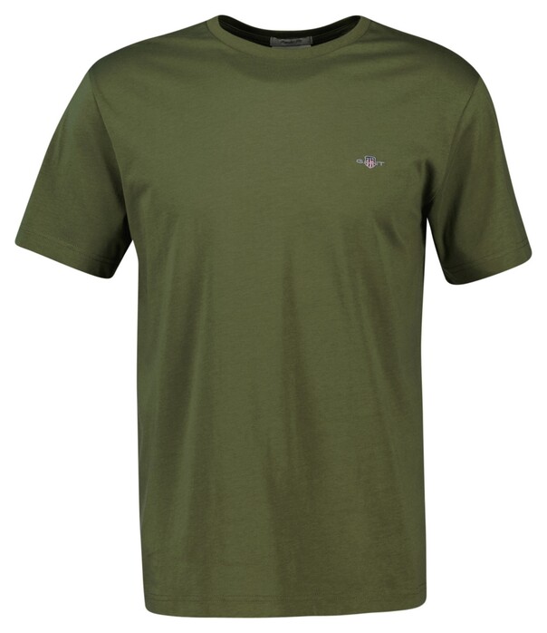 Gant Regular Uni Fine Shield Embroidery T-Shirt Moss Green