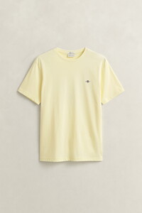 Gant Regular Uni Fine Shield Embroidery T-Shirt Vanilla Yellow