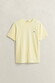 Gant Regular Uni Fine Shield Embroidery T-Shirt Vanilla Yellow