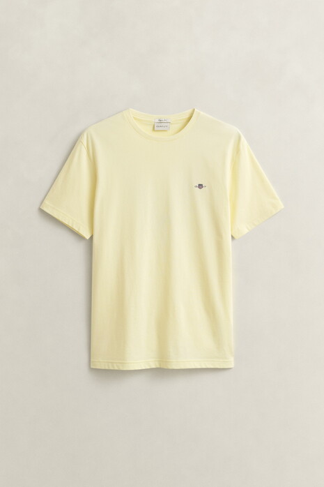 Gant Regular Uni Fine Shield Embroidery T-Shirt Vanilla Yellow