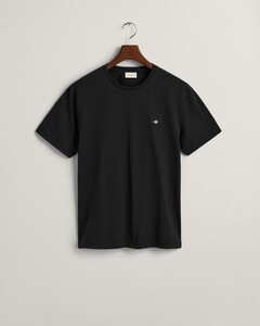 Gant Regular Uni Fine Shield Embroidery T-Shirt Zwart