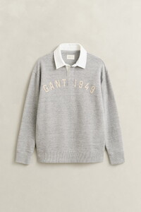 Gant Relaxed Heather Rugger 1949 Trui Grijs Melange