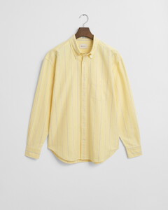 Gant Relaxed Heritage Oxford Stripe Button-Down Overhemd Banana Yellow
