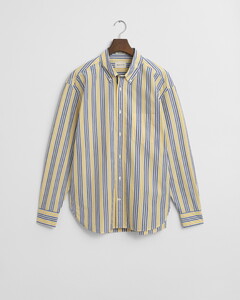 Gant Relaxed Heritage Poplin Stripe Overhemd Narcis Geel