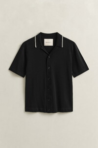 Gant Resort Collar Polo Pullover Zwart