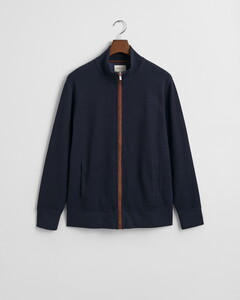 Gant Sacker Rib Full Zip Vest Avond Blauw