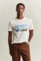 Gant Scenery Graphic Short Sleeve T-Shirt Cream