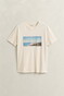 Gant Scenery Graphic Short Sleeve T-Shirt Cream
