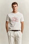Gant Seaside Embroidered Short Sleeve T-Shirt Cream