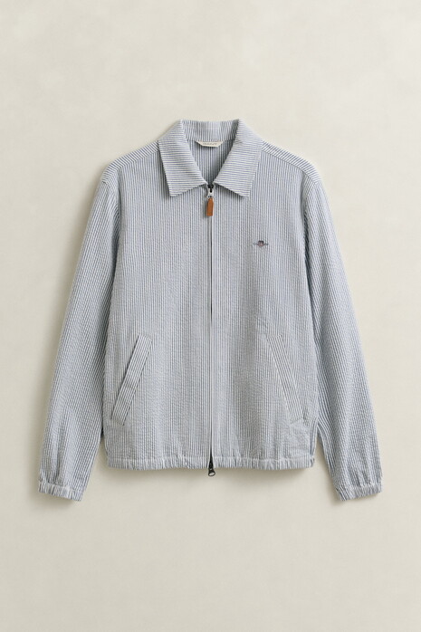 Gant Seersucker Windcheater Jack Vintage Blue
