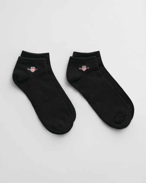 Gant Shield Ankle 2Pack Sokken Zwart