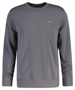 Gant Shield C-Neck Sweat Trui Midden Grijs