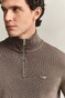 Gant Shield Half-Zip Sweat Trui Faded Taupe