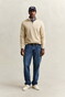 Gant Shield Half-Zip Sweat Trui Oat Beige