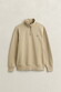 Gant Shield Half-Zip Sweat Trui Oat Beige