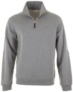 Gant Shield Half Zip Trui Grijs Melange